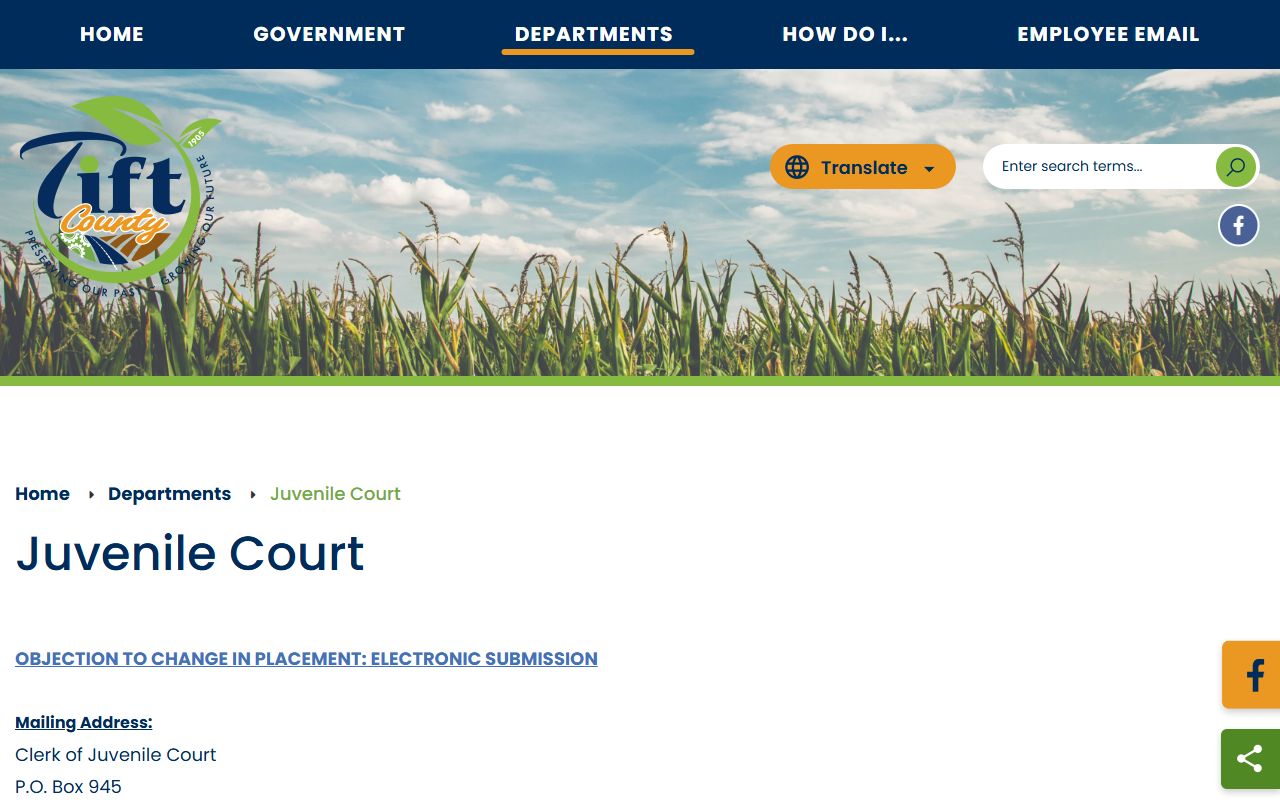 Tift County arrest records Juvenile Court restricted charge record source