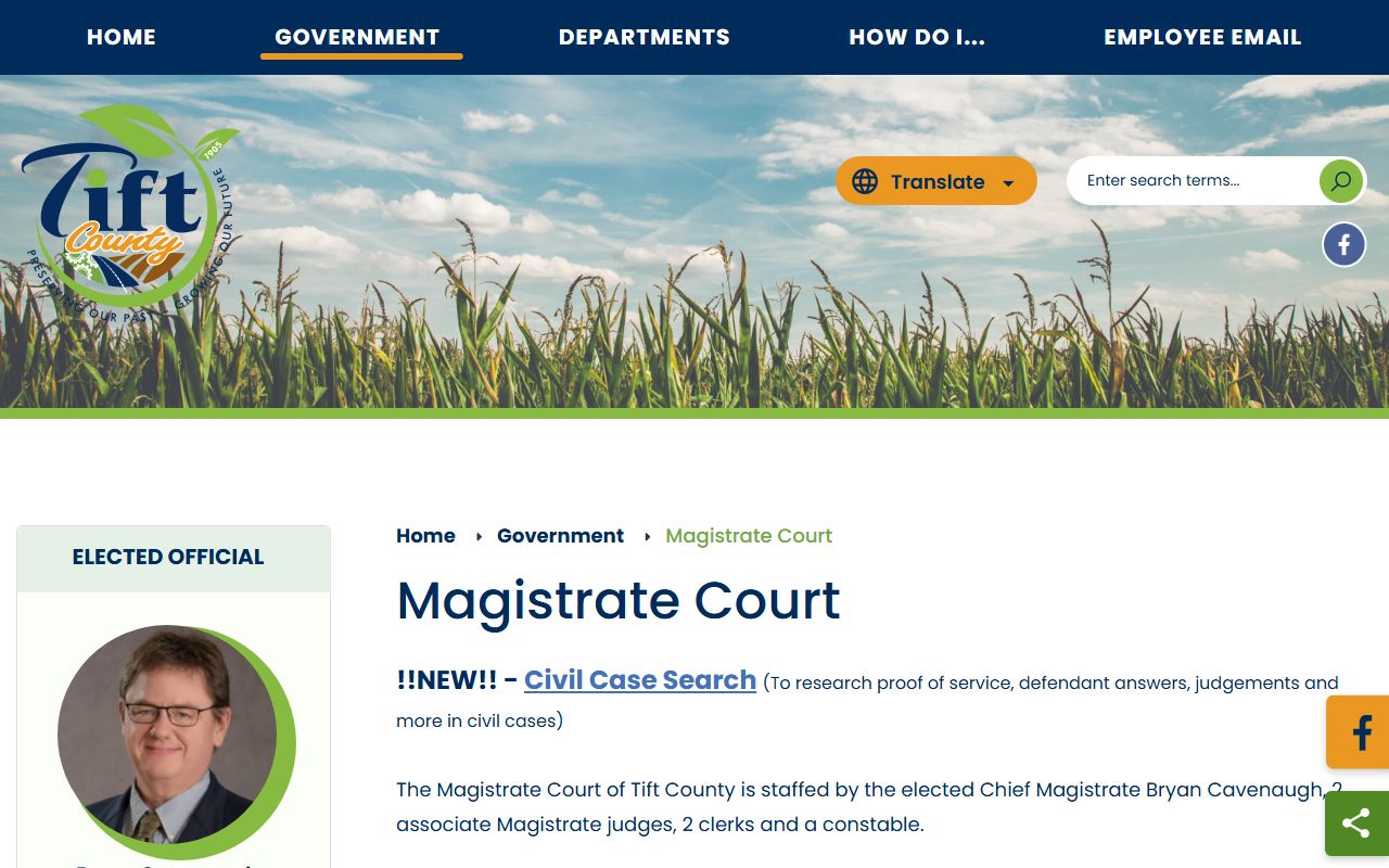 Tift County court dockets Magistrate Court civil search source