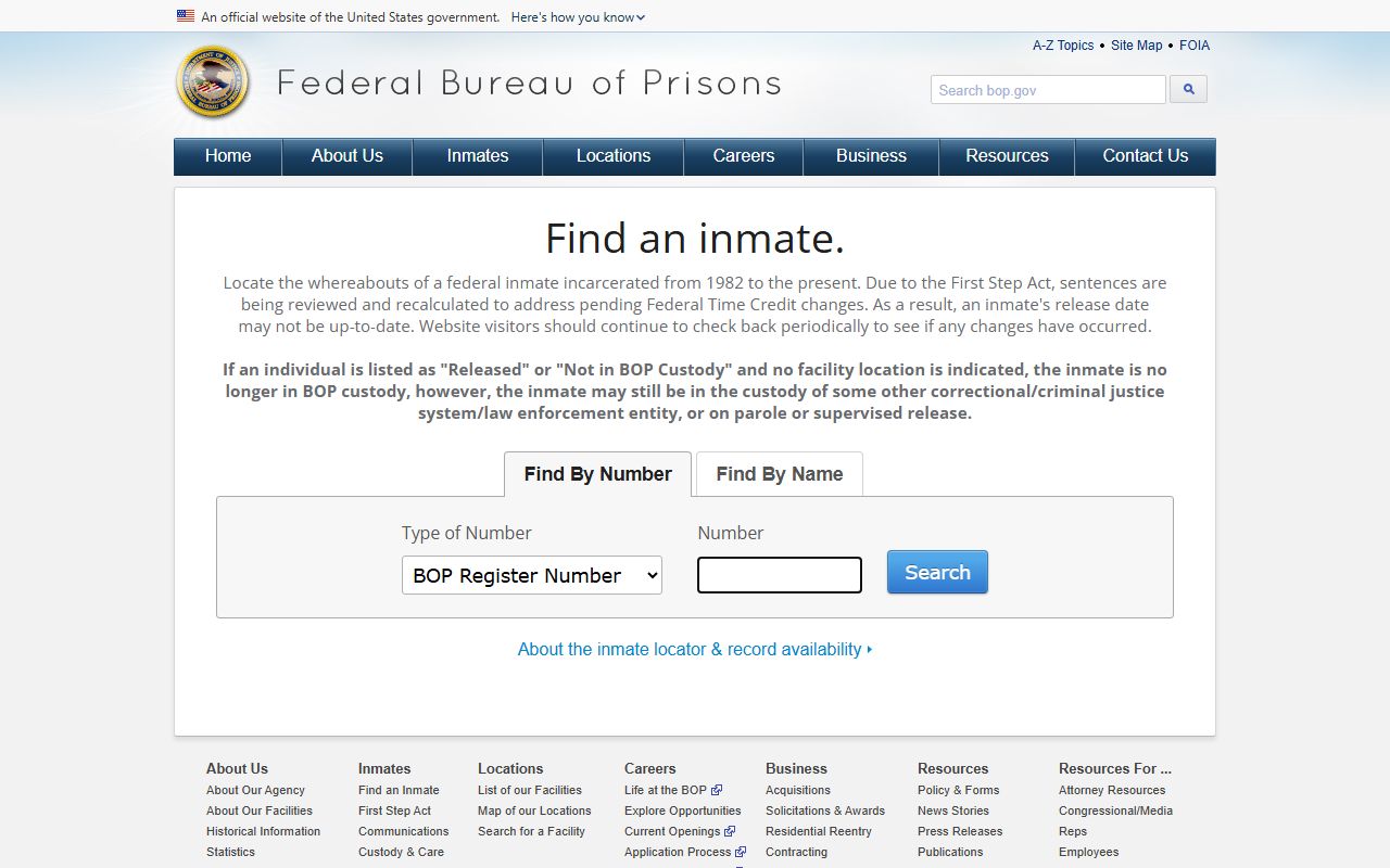 Tift County court records Federal Bureau of Prisons source