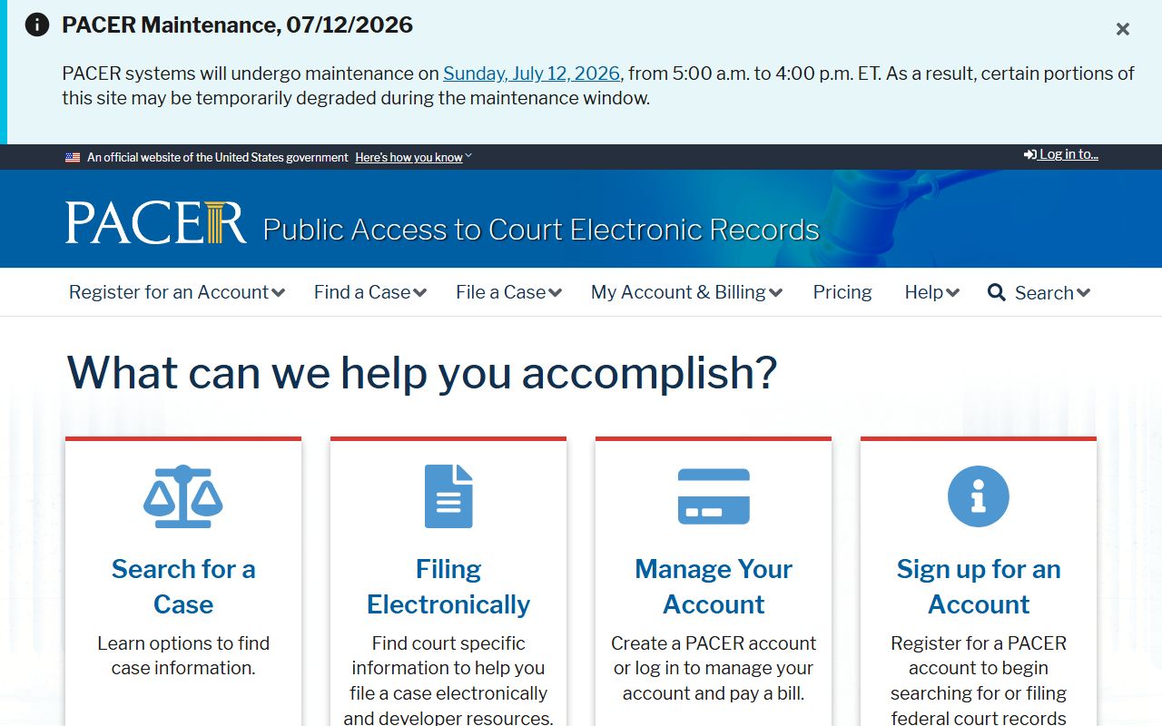 Tift County court records PACER federal case access source