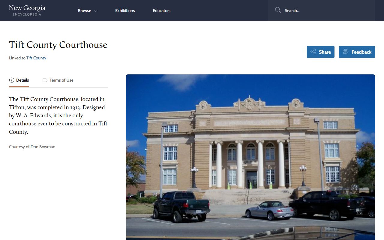 Tift County court records historic courthouse source