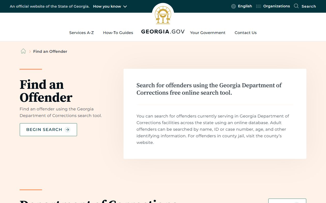 Tift County inmate records Georgia.gov offender search explanation