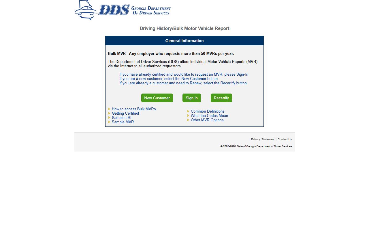 Tift County traffic court records Georgia DDS online MVR portal